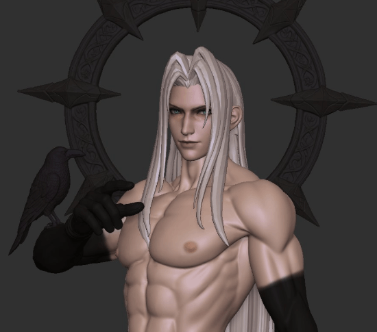 《FF7》萨菲罗斯逆天手办!长裙高跟 坦胸漏乳太骚气